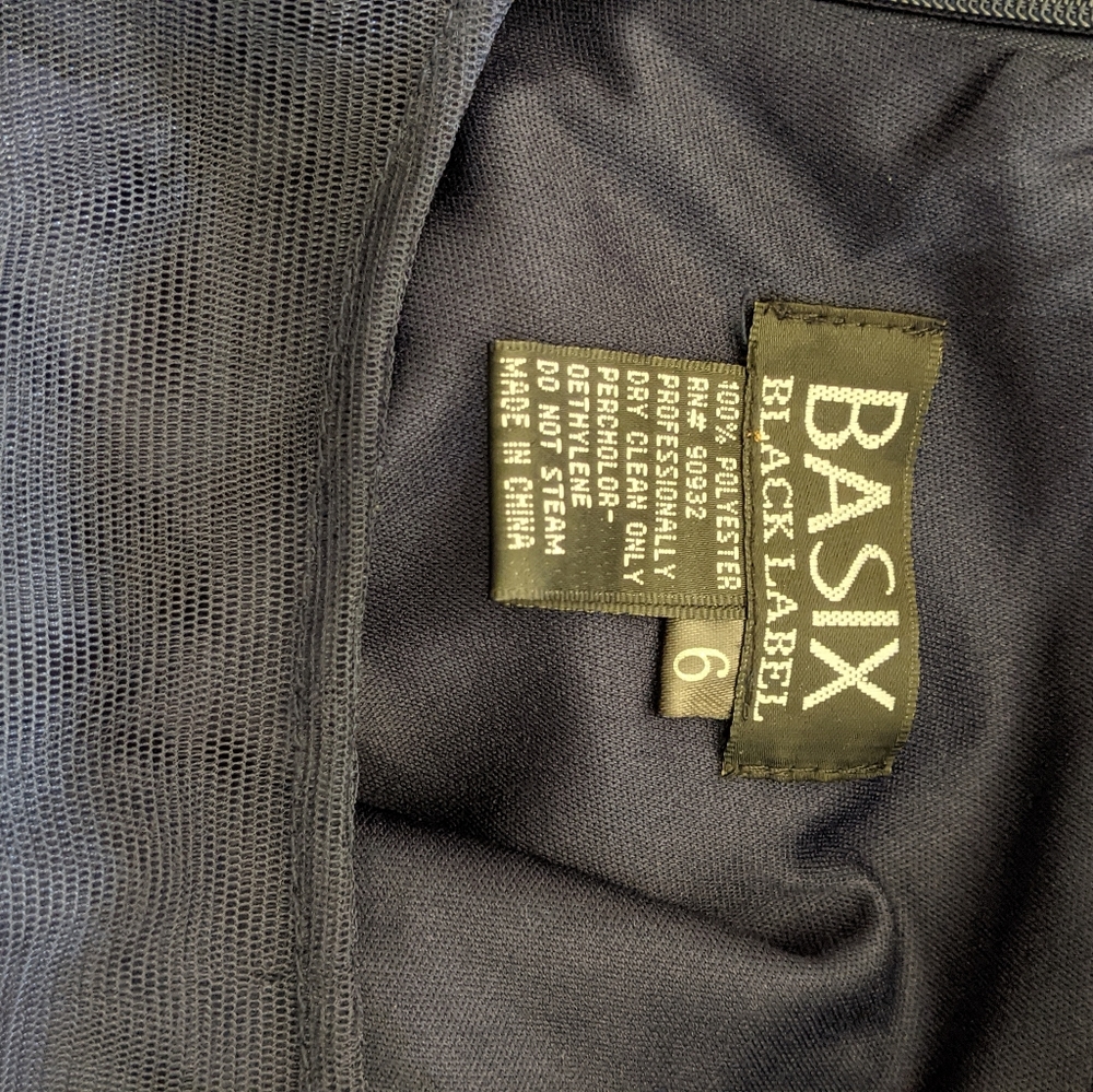 Basix black label navy embellished illusion gown - Picture 11 of 13